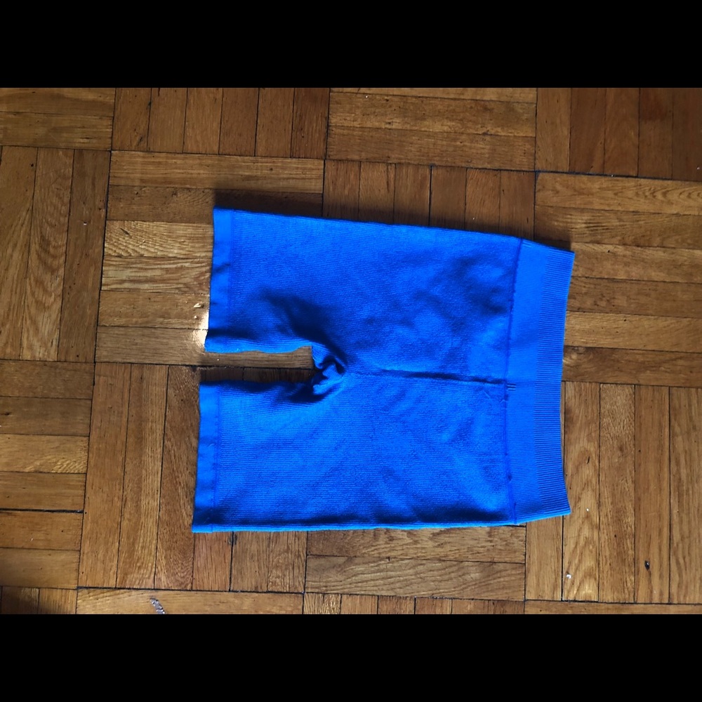 Blue biker shorts